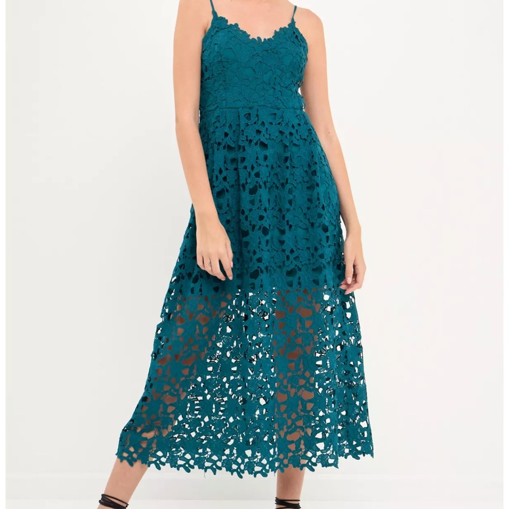 ASTR the label lace midi dress